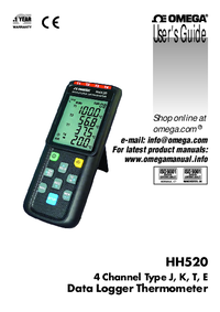 Thumbnail of document Manual - HH520 Four-Channel J, KT, E Thermocouple Data Logger w/USB